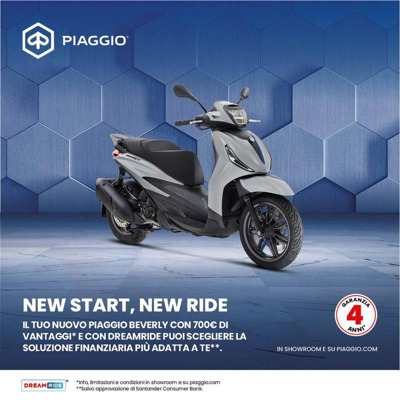 Per questo mese, Piaggio Beverly tuo con 700 € di vantaggi!
