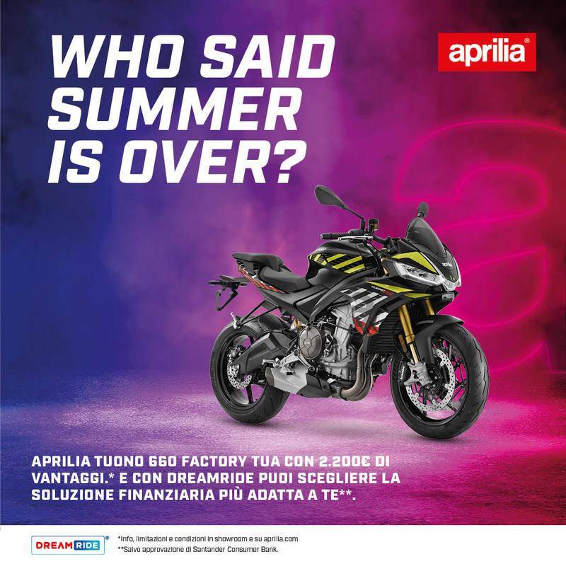 Per questo mese, non perderti 2.200€ di vantaggi su Tuono 660 Factory!