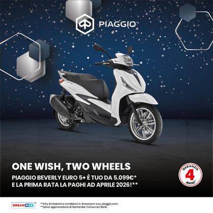 Per questo mese, Piaggio Beverly tuo da 5.099€ e la prima rata la paghi a Aprile 2026 !
