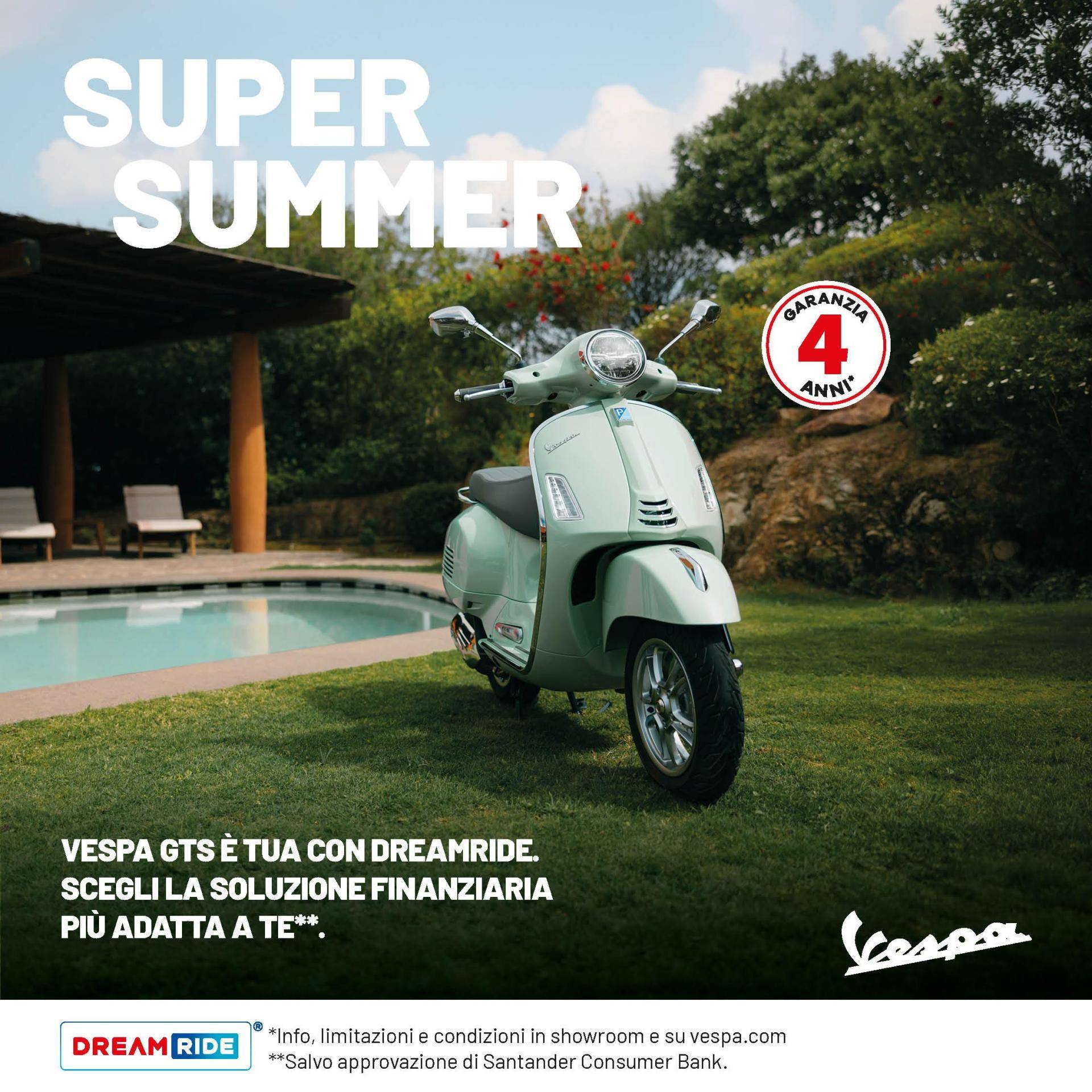 Per questo mese, scopri Vespa GTS con la formula di finanziamento DreamRide perfetta per te!