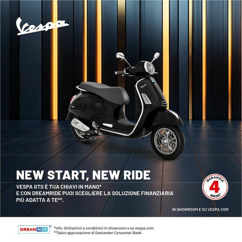 Per questo mese, Vespa GTS è tua chiavi in mano!