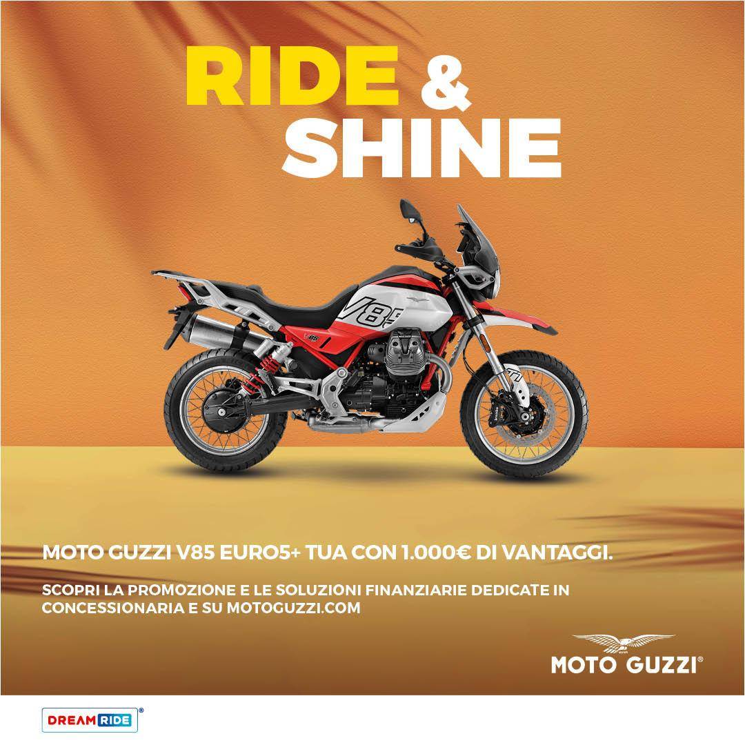 Per questo mese, 1.000 € di vantaggi sulla gamma Moto Guzzi V85!