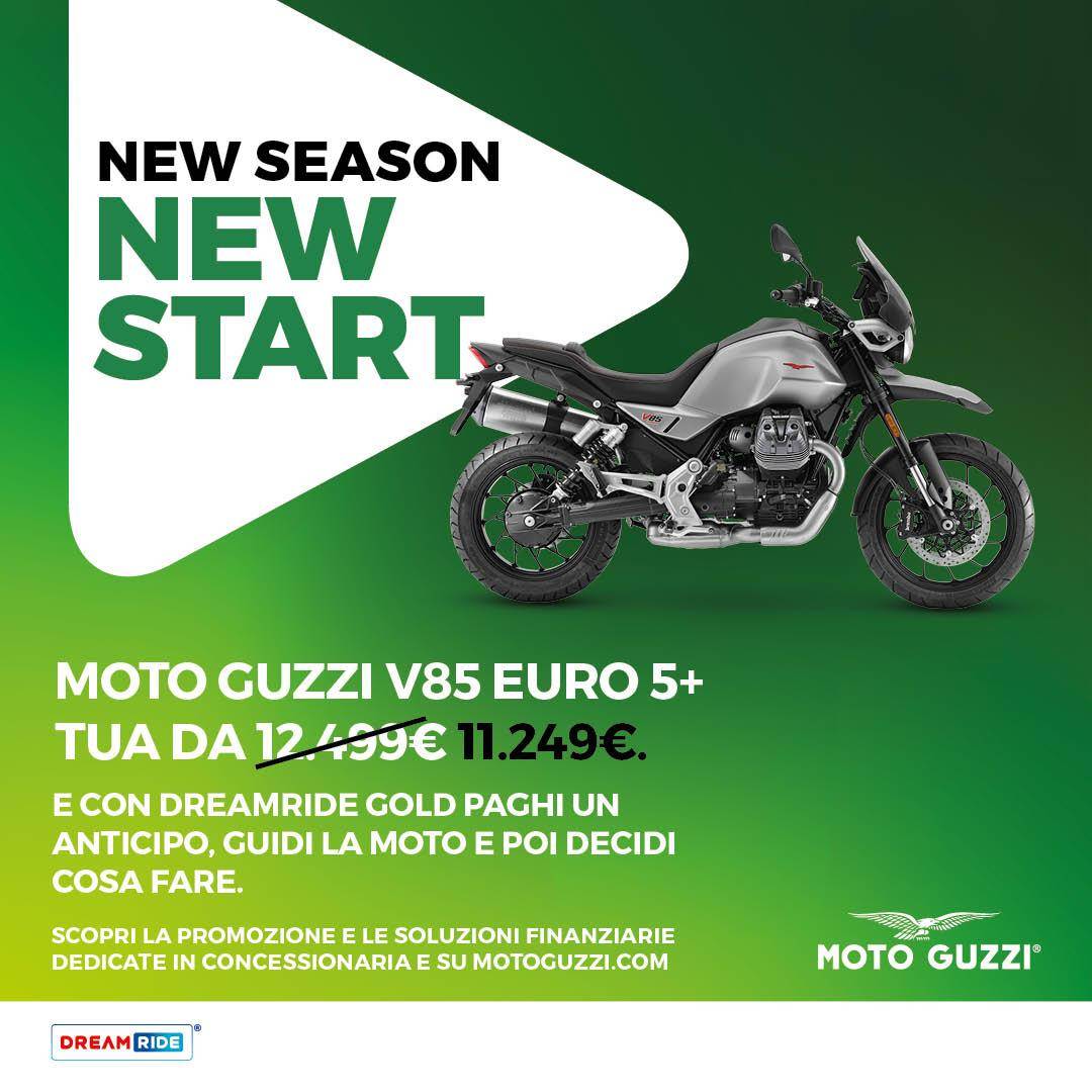 Per questo mese, Moto Guzzi V85 tua a partire da 11.249€ !