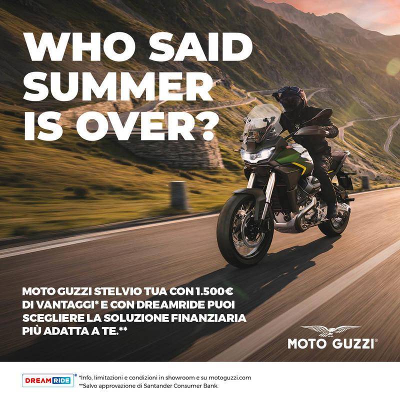 Per questo mese, Moto Guzzi Stelvio* tua con 1.500 € di vantaggi!