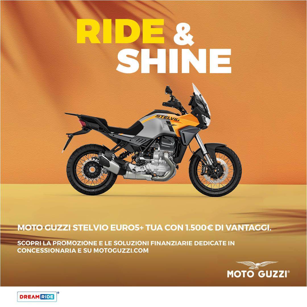 Per questo mese, 1.500 € di vantaggi su Moto Guzzi Stelvio*!