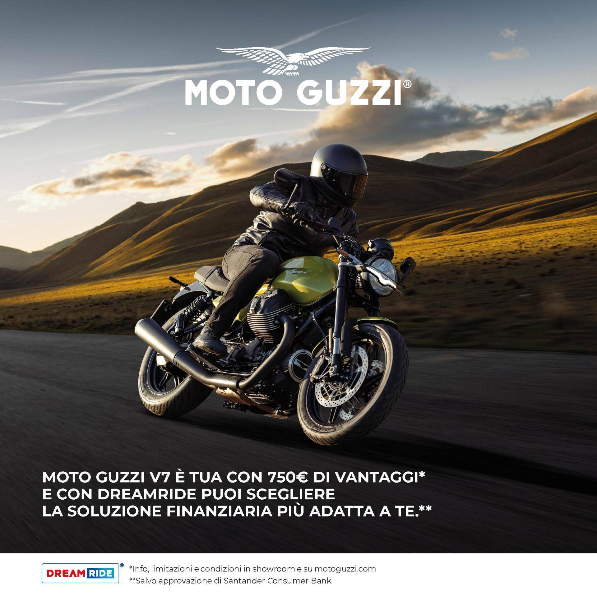 Per questo mese, Moto Guzzi V7 tua con 750 € di vantaggi!