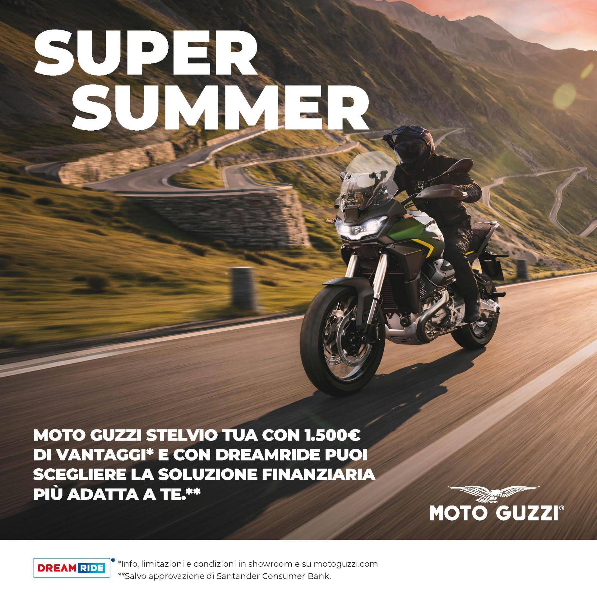 Per questo mese, Moto Guzzi Stelvio* tua con 1.500 € di vantaggi!
