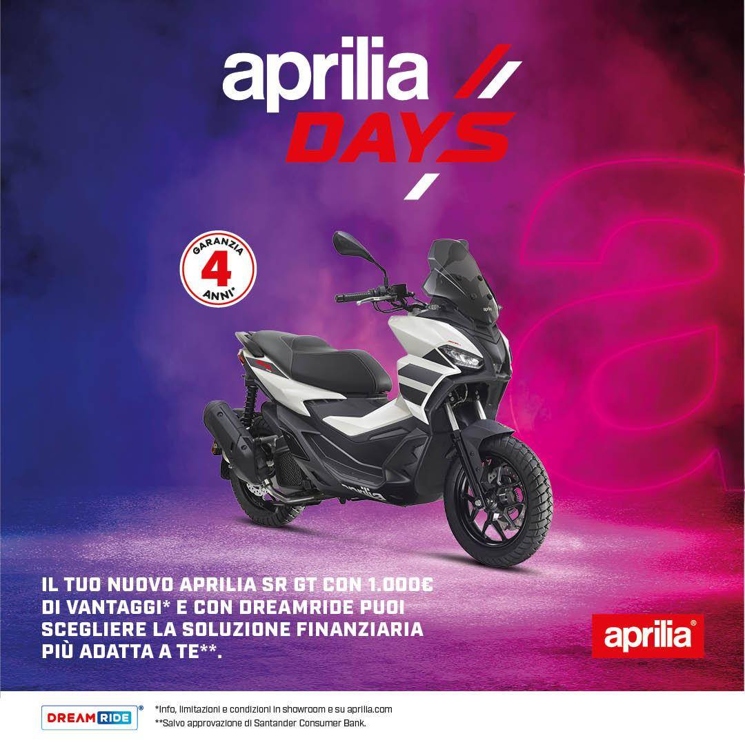 Scopri Aprilia SR GT questo mese con 1.000 € di vantaggi!