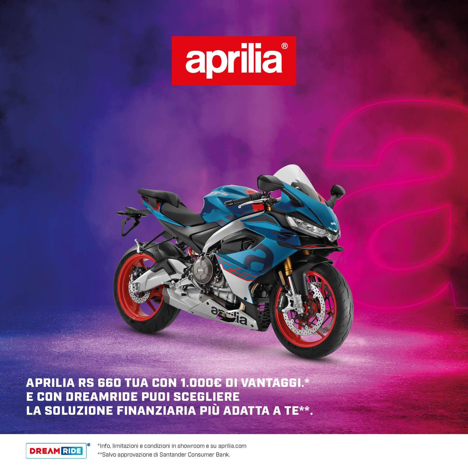 Per questo mese, 1000 € di vantaggi su RS 660 e RS 660 Factory!