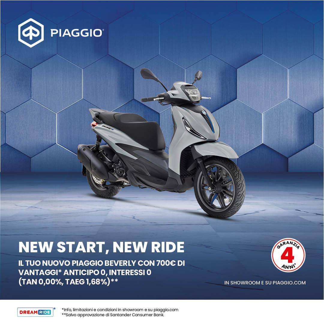 Per questo mese, Piaggio Beverly tuo con 700 € di vantaggi + FINANZIAMENTO ANTICIPO 0 E INTERESSI 0!