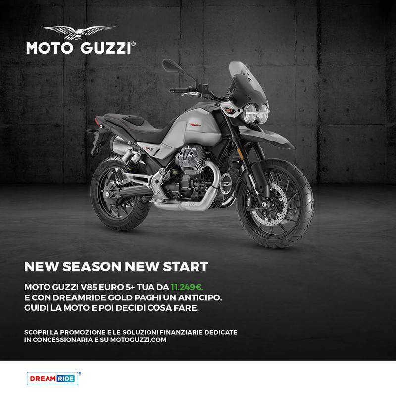 Per questo mese, Moto Guzzi V85 tua a partire da 11.249€ !