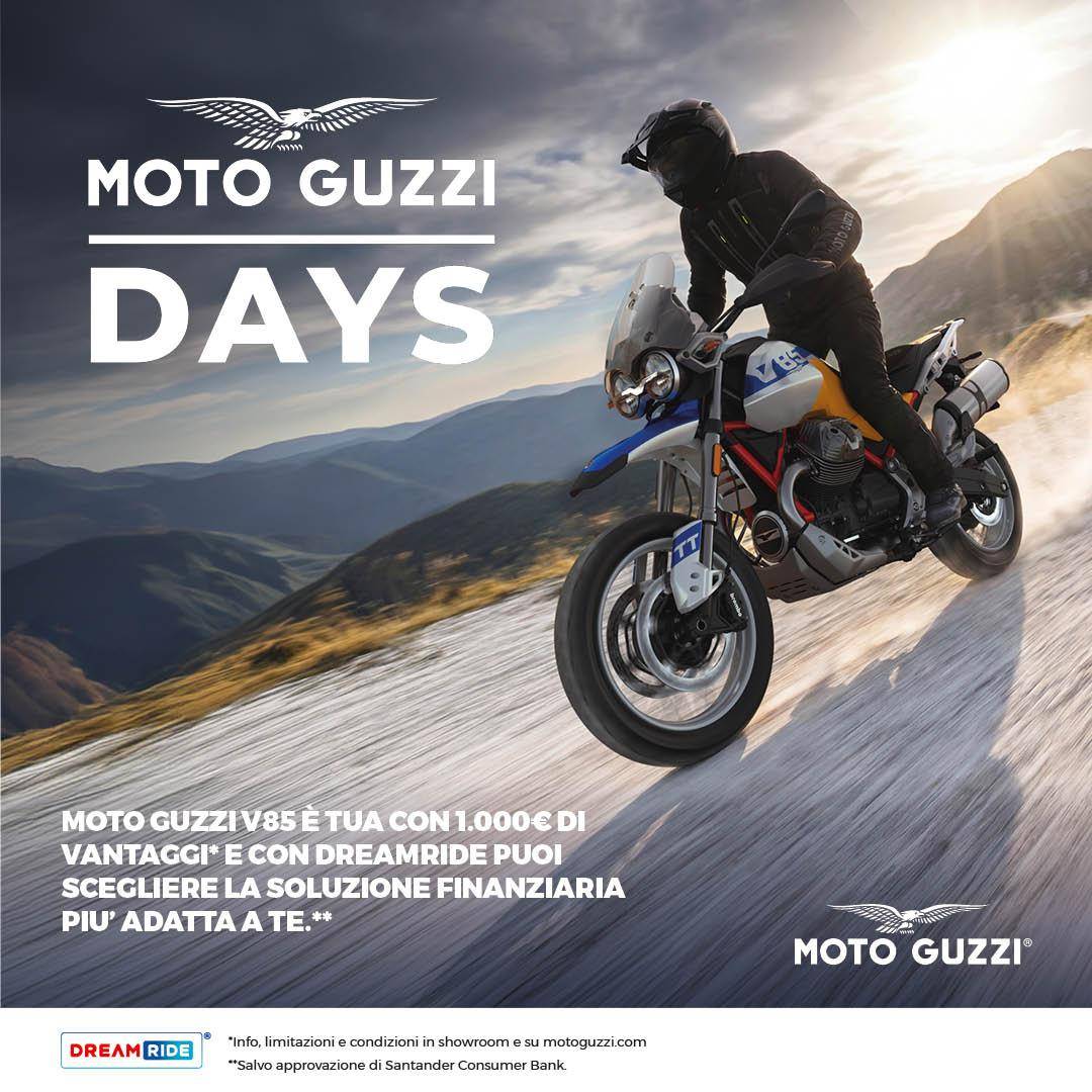 Per questo mese, Moto Guzzi V85 tua con 1000 € di vantaggi.